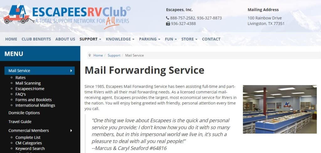 EscapeesRVClubMailService