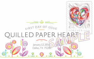 FirstDayofIssueQuilledPaperHeart