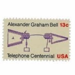 USStamp_#1683 – 1976 13c Telephone Centennial_square