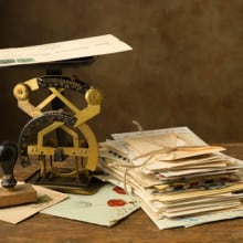 Letter writing themed novelty items