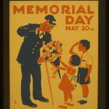Memorial Day Service Cross Medals Stamps