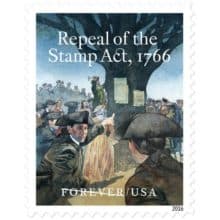 Repeal of the Stamp Act 1766 stamp released