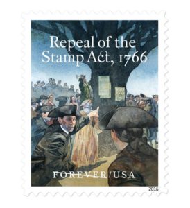 Repeal of the Stamp Act 1766 stamp released