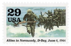 D-Day Stamp and Letters written after D-Day