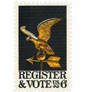 Register and Vote commemorative 1968 stamp