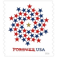 Patriotic Spiral Forever Stamp Issued Today