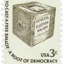 Early Ballot Box 1977 stamp
