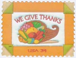 We Give Thanks 2001 stamp