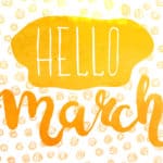 March 2017 "Hello March" Calendar Planning Lent Letters Lent with Neil Young