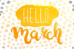 March 2017 "Hello March" Calendar Planning Lent Letters Lent with Neil Young