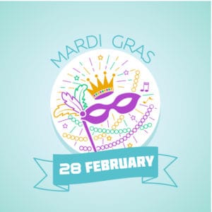 Mardi Gras Postcard Museum & February 2017 AnchoredScraps Daily Blog Recap