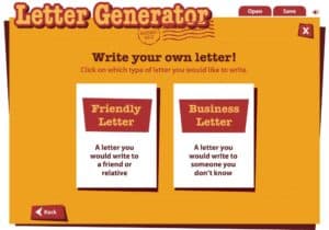 ReadWriteThink Letter Generator