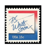 Write Soon Letter Writing 1980 stamp