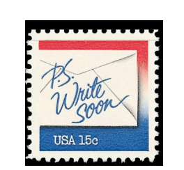 Write Soon Letter Writing 1980 stamp