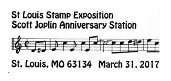 Scott Joplin Anniversary Station Pictorial Postmark