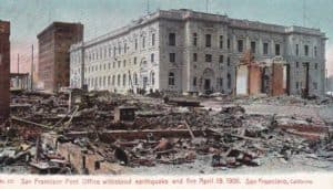 1906 Great San Francisco Earthquake Post Office Postcard