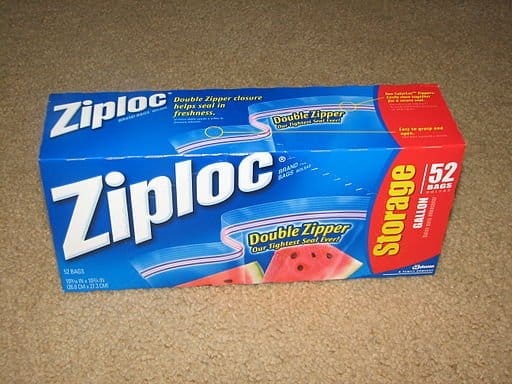 Gallon Ziploc box for Ziploc Letter Writing Organization Approach blog post