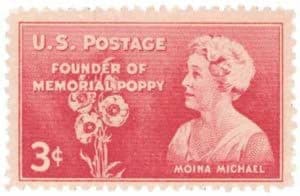 1948 Moina Michael The Poppy Lady stamp