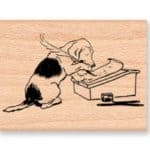 Read more about the article Letter Writing Dog Mountainside Crafts Rubber Stamp & Celebrating AnchoredScraps 850th Daily Blog Post Today