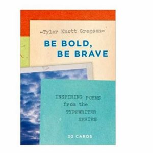 Be Bold Be Brave Typewriter Postcard Book