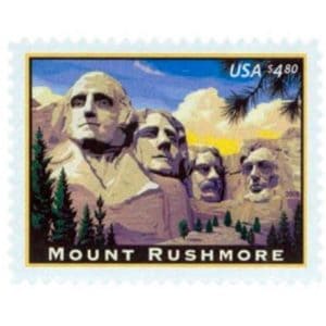 #4268 stamp from 2008, one of Four Mount Rushmore National Memorial Stamps