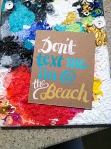 Summer postcard frameable art