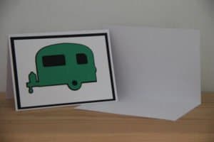 RV Camper Cards Stationery Green