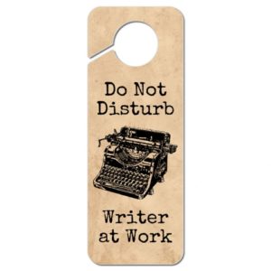 Graphics & More Typewriter Inspired Writer at Work Door Knob Sign