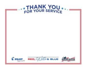 Pilot Pen Partnership Operation Gratitude 2017