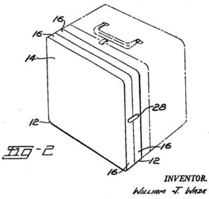 Portable Typewriter Case Stand, Case 1 001 Inventor William J Wade Fig-2