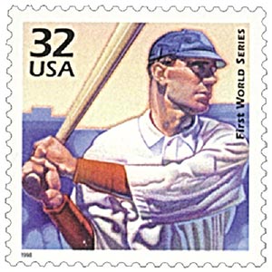 First World Series 1998 Stamp, 32 cents,USPS, Mystic Stamp Company