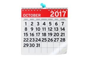 ID 80759828 © Alexlmx | Dreamstime, October 2017 calendar, 3D rendering