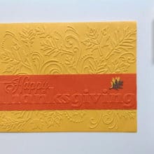 Elegant Thanksgiving Embossed Handmade Card by UpliftExpress