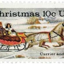Currier and Ives 1974 Christmas stamp