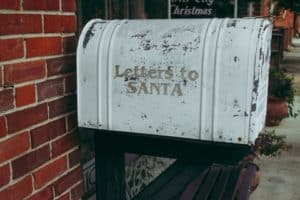 Letters to Santa White mailbox to Santa Claus