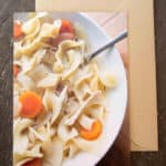 delicious grEATings recipe card: Healthy Chicken Noodle Soup