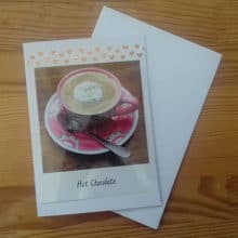 Hot Chocolate Blank Greetings Card & Marshmallows