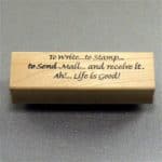 Read more about the article Life Is Good Rubber Stamp Letter Writing