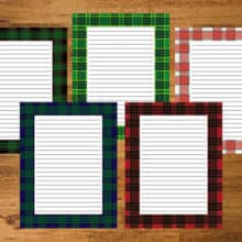 Plaid Stationery Printable Writing Paper