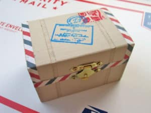 Air Mail Postal Package Trinket Box