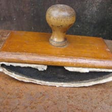 French Vintage Small Wood Rocker Desk Blotter