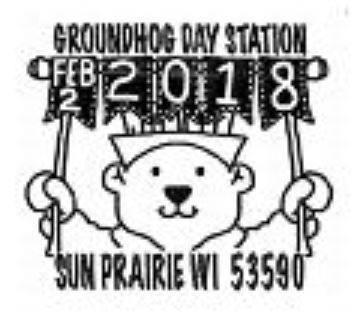 Groundhog Day 2018 Pictorial Postmark