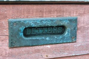 Image Old rustic mailbox opening in red door ID 50404919 © Brandont | Dreamstime.com