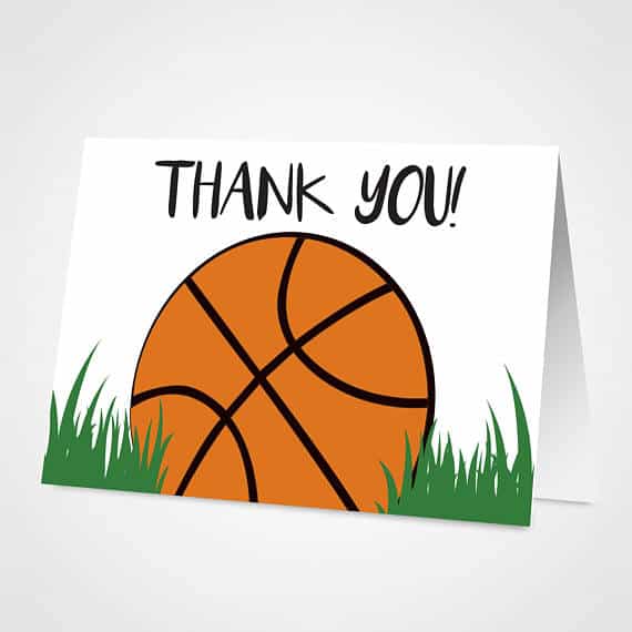 March Madness Printable Basketball Thank You Cards AnchoredScraps