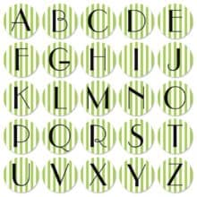 Colorful Images Stripes Initial Round Address Labels