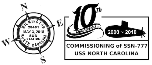 USS NC 10th Anniversary Cancel