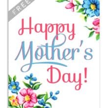 Vintage Mothers Day Card Printables Set