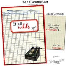 Math Geek Themed Thank You card