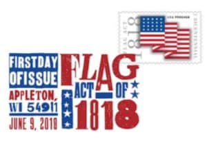 Digital Color Postmark Flag Act of 1818