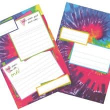 Summer Camp Gilbin Fold Seal Tie Dye Stationery